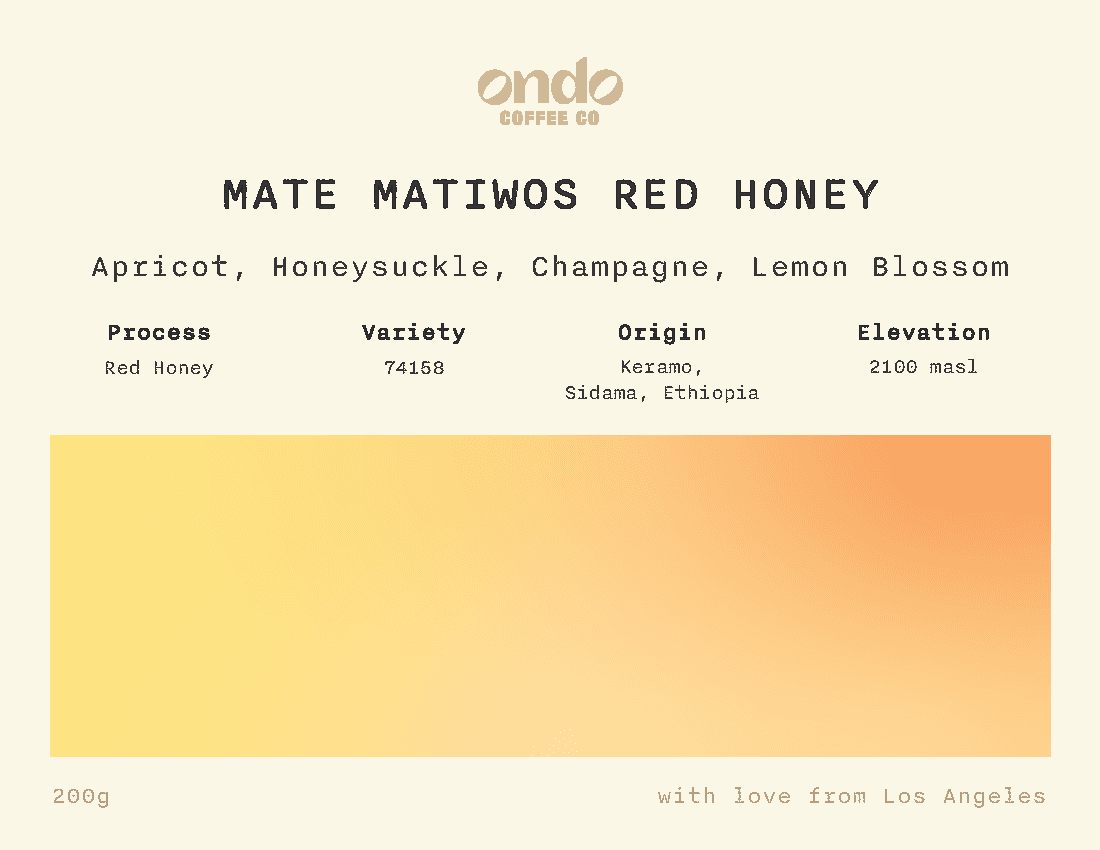 Ethiopia Mate Matiwos Red Honey - 200g